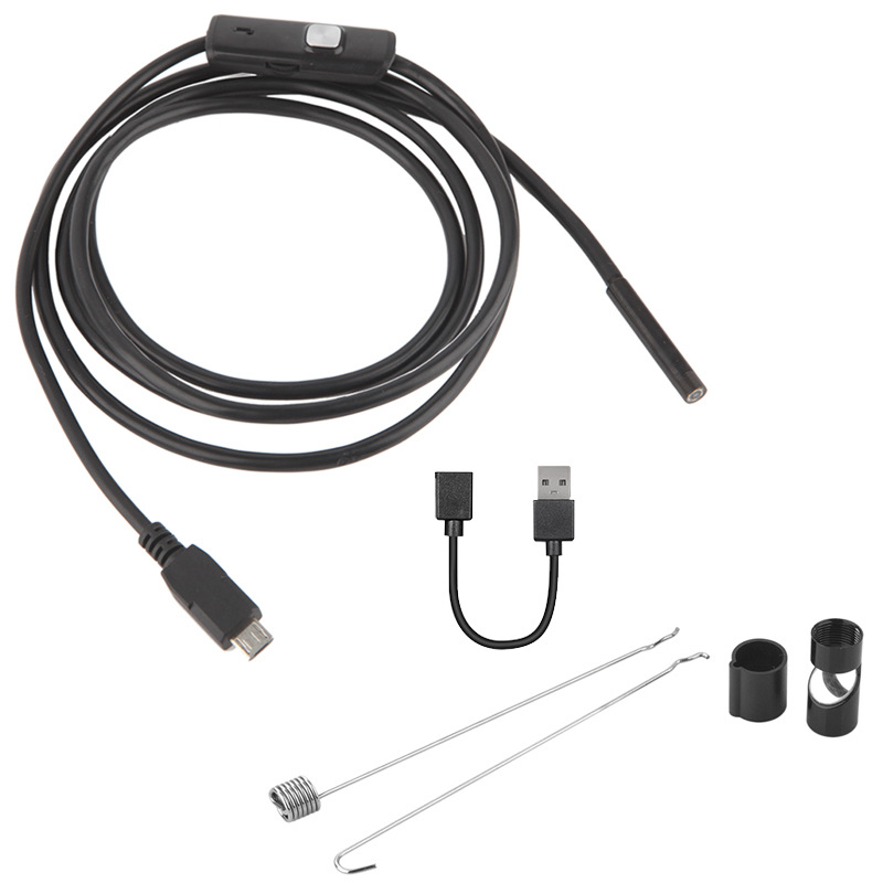 7mm 55mm Endoscope Camera Flexible IP67 Waterproof Micro USB industrial Endoscope Camera for Android Phone PC 6LED Adjustable