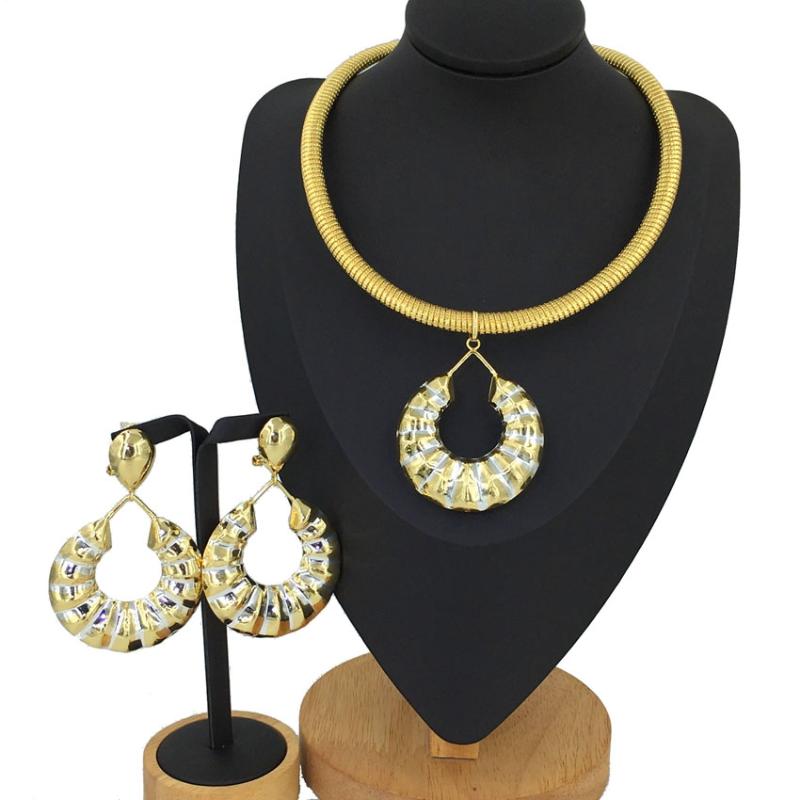 Earrings & Necklace Yuminglai Gold Color Dubai Jewelry Sets For Women African Luxury Jewelries Italian Plated FHK12233, Silver
Earrings & Necklace Yuminglai Gold Color Dubai Jewelry Sets For Women African Luxury Jewelries Italian Plated FHK12233, Silver