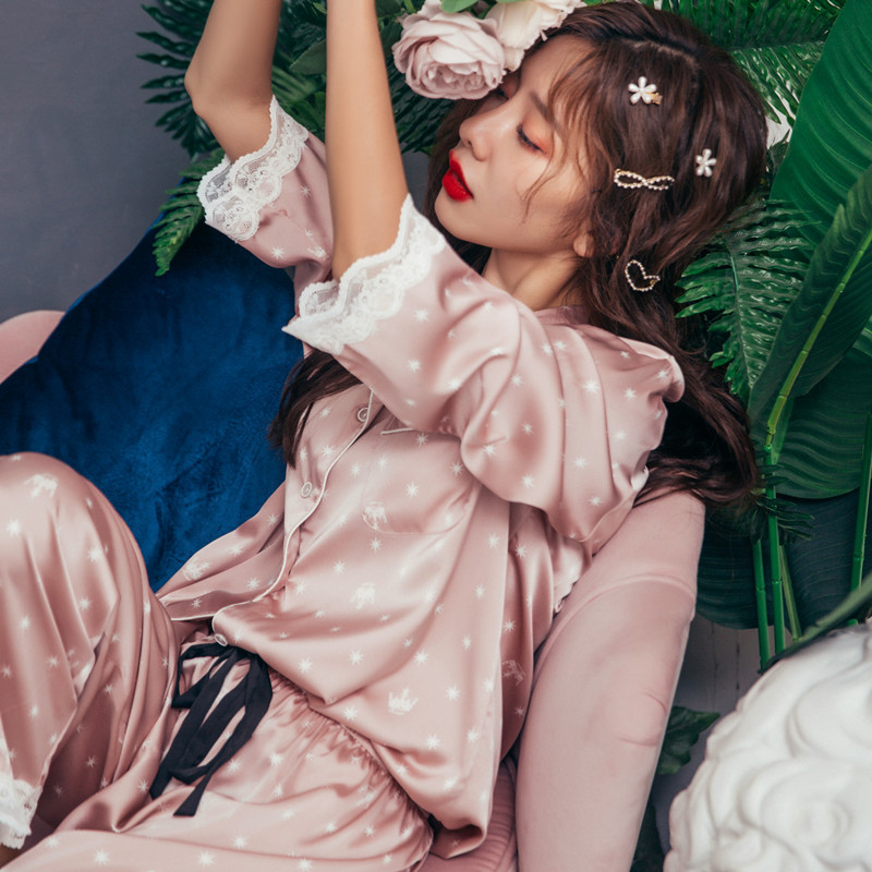 2021lisacmvpnel print fashion women pajama set sweet lace cuff trousers long sleeve suit pyjamas, Black;red
2021lisacmvpnel print fashion women pajama set sweet lace cuff trousers long sleeve suit pyjamas, Black;red