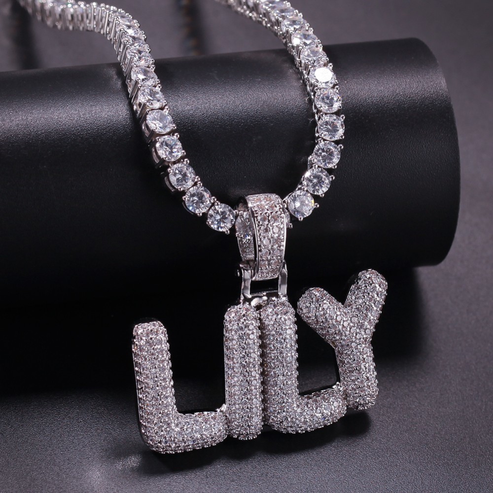 A-Z Custom Name Small Letters Necklace Pendant Zircon HipHop Jewelry With Free 24inch Rope Chain For Gift, Silver
A-Z Custom Name Small Letters Necklace Pendant Zircon HipHop Jewelry With Free 24inch Rope Chain For Gift, Silver