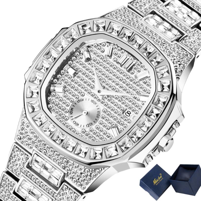 Wristwatches Full Diamond Watch For Men Iced Out Hip Hop Mens Quartz Watches Fashion Male Clock Man Waterproof Stainless Steel Montre Homme, Gold
Wristwatches Full Diamond Watch For Men Iced Out Hip Hop Mens Quartz Watches Fashion Male Clock Man Waterproof Stainless Steel Montre Homme, Gold