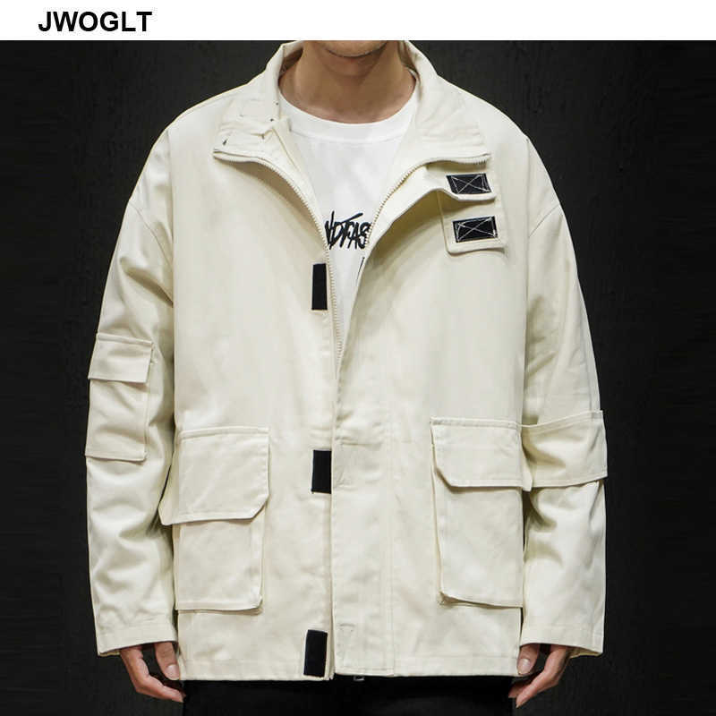 Jacket Men Arrival Casual Black Beige Cotton Zipper Jacket s Coats Fashion Loose Men's Outwear Spring and Autumn 210528