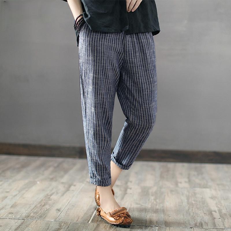 Women's Pants & Capris 2021 Women Harem Striped High Waist Long Casual Loose Trousers Pockets Work Femme Pantalon Streetwear Plus Size, Navy
Women's Pants & Capris 2021 Women Harem Striped High Waist Long Casual Loose Trousers Pockets Work Femme Pantalon Streetwear Plus Size, Navy