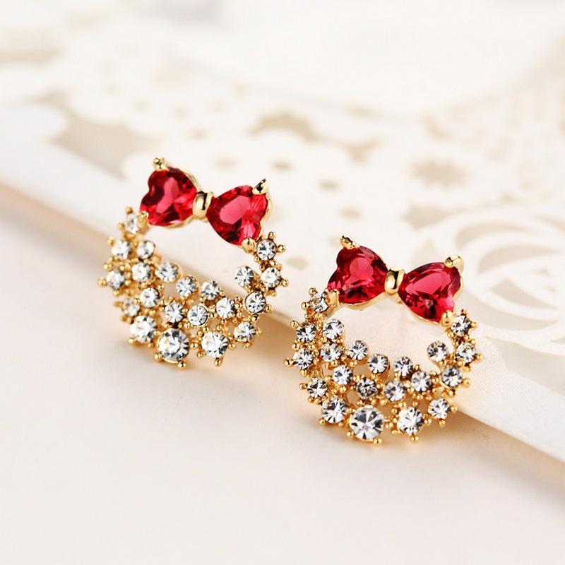 Stud Bow Small Earring Korean Crystal Earrings For Women Girls Fashion Ear Jewelry Wedding Gift Mujer Boucle D'oreille, Golden;silver
Stud Bow Small Earring Korean Crystal Earrings For Women Girls Fashion Ear Jewelry Wedding Gift Mujer Boucle D'oreille, Golden;silver