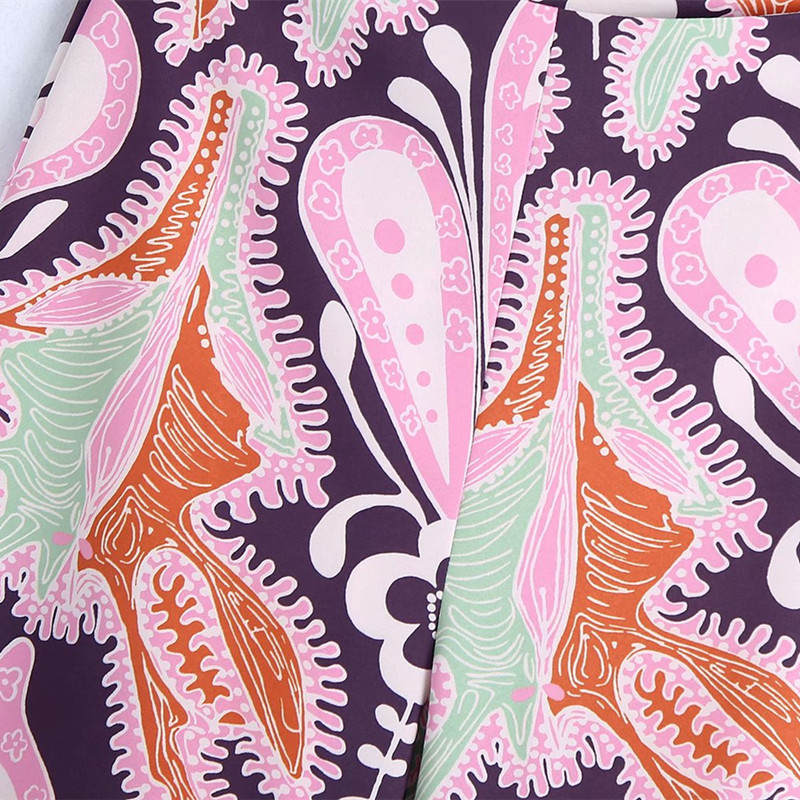 Casual Women High Waist Straight Pants Spring-autumn Fashion Ladies Chinese Style Female Printed Trousers 210515