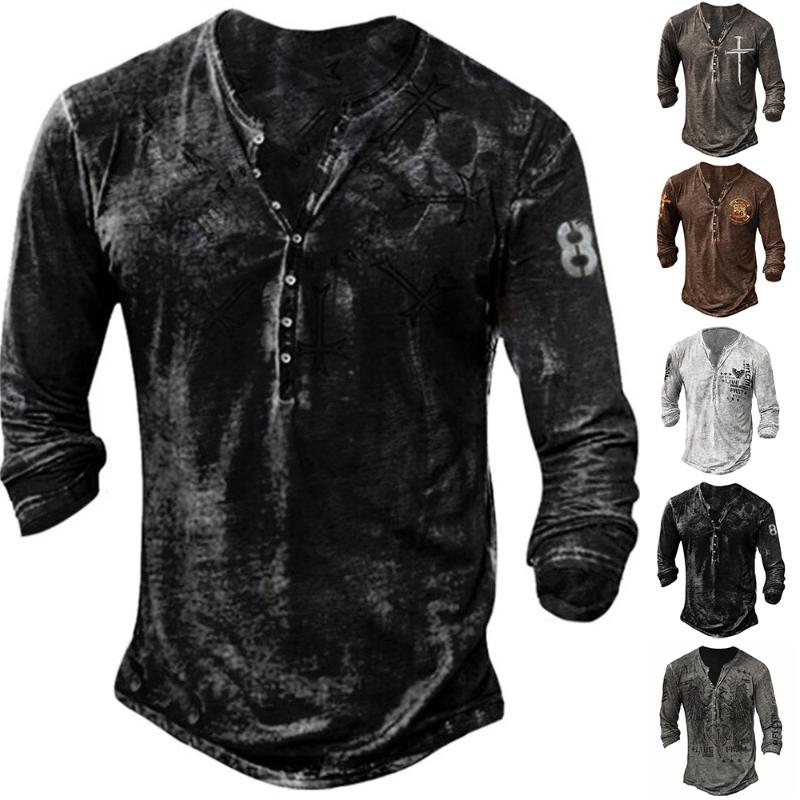 Men' T-Shirts Autumn Half Bottoms Retro Men Long Sleeve T-shirt Holiday Fit Printed Loose Baggy Blouse Casual Tee Tops, White
Men' T-Shirts Autumn Half Bottoms Retro Men Long Sleeve T-shirt Holiday Fit Printed Loose Baggy Blouse Casual Tee Tops, White