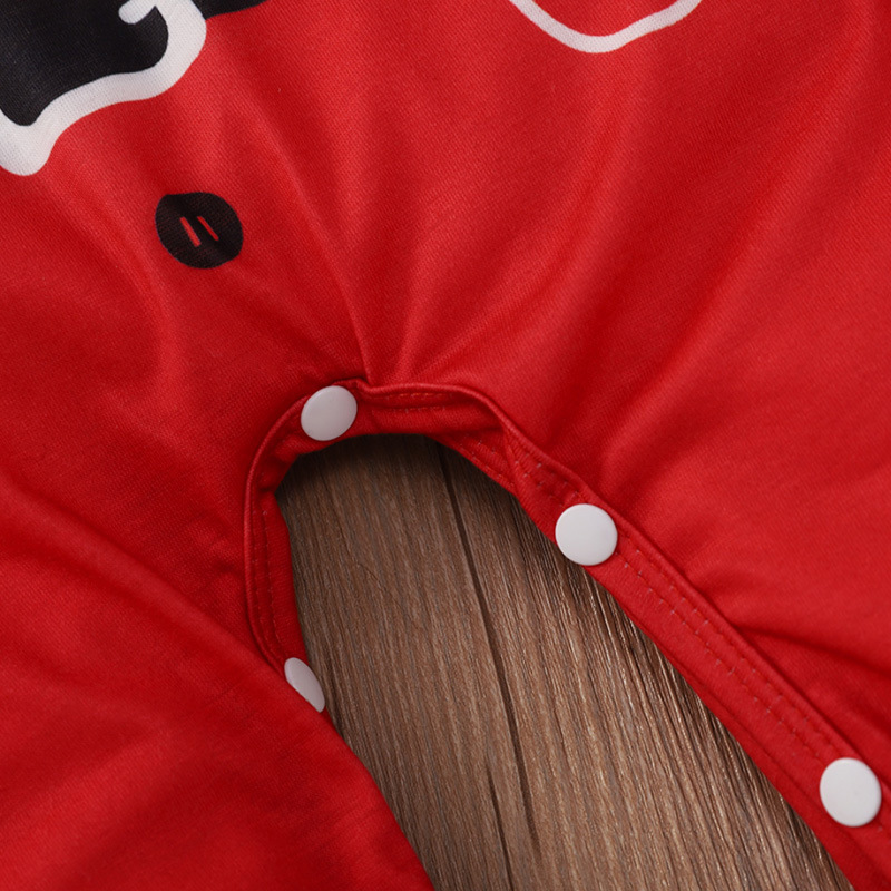Xmas Spring Autumn baby Girls Clothes Fashion Children Rompers Girl Red Santa Printde Long Sleeve Round Neck Middle Children's Jumpsuits Kids Clo
