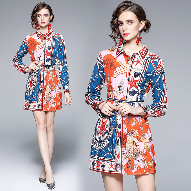 Dropshipping Spring Summer Fall Autumn Runway 2pcs Women Ladies Sets Retro Vintage Print Collar Long Sleeve Tops Shirt Blouse Skirt Suits Casual Party OL Outfits, Oh1931
Dropshipping Spring Summer Fall Autumn Runway 2pcs Women Ladies Sets Retro Vintage Print Collar Long Sleeve Tops Shirt Blouse Skirt Suits Casual Party OL Outfits, Oh1931