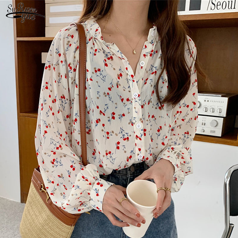 Blusas Autumn Floral Print Puff Sleeve Women Shirts Casual Plus Size Loose Chiffon Blouse Cardigan Ladies' Tops 10316 210521, Black
Blusas Autumn Floral Print Puff Sleeve Women Shirts Casual Plus Size Loose Chiffon Blouse Cardigan Ladies' Tops 10316 210521, Black