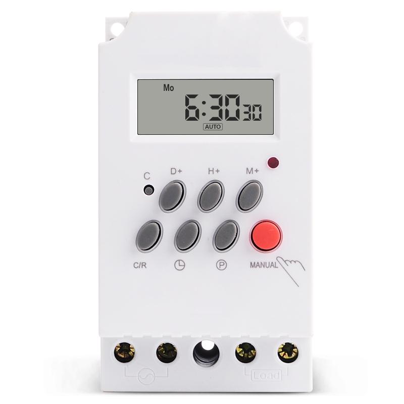 Interrupteur de minuterie numérique Smart Home Control KG316T-II 7 jours Programmable 24h / 24 Sortie de relais Time Charge haute puissance 30A 1