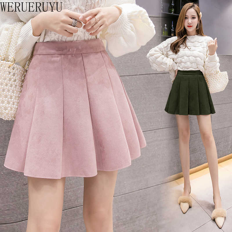 WERUERUYU Office Lady Elegant Casual Slim Deerskin Velvet Solid Pleat Mini Skirt Women High Waist Korean Skirt 210608, Photo color
WERUERUYU Office Lady Elegant Casual Slim Deerskin Velvet Solid Pleat Mini Skirt Women High Waist Korean Skirt 210608, Photo color