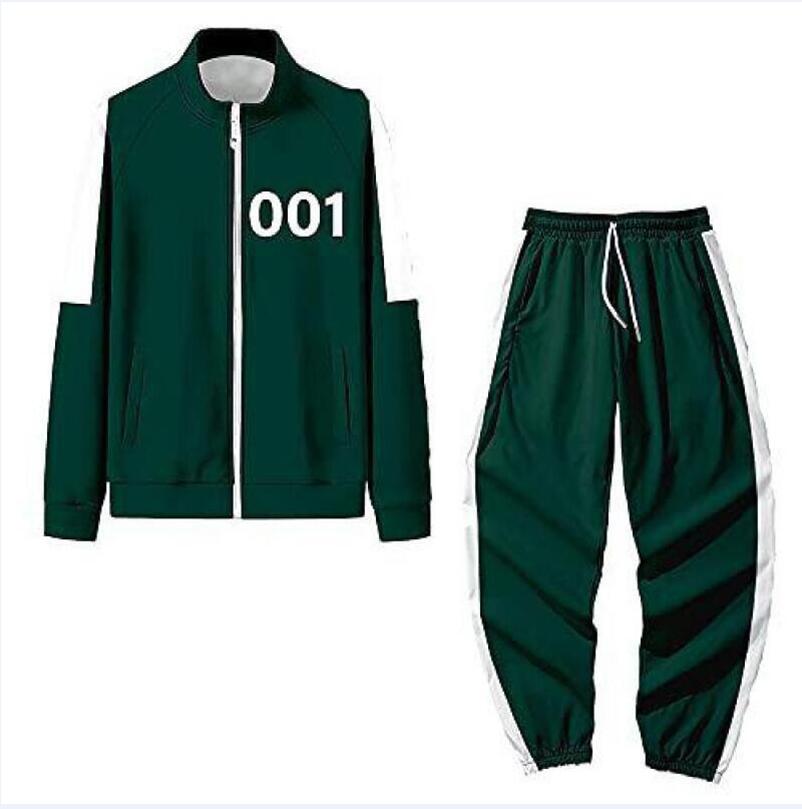 Squid Game Jacket Pants Mens Tracksuits Round Six Men Women Costumes Cosplay Sports Zipper Cardigan Digital 456 Pattern Pocket Sweatshirt Set 2XS-4XL H1013 1pc от DHgate WW