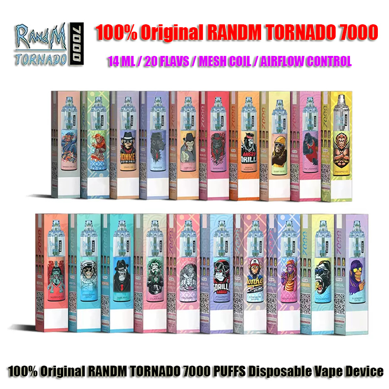 100% Original RANDM TORNADO 7000 PUFFS E Cigarette Mesh Coil Disposable Vape Device Pen Pod Type-C Rechargeable R&M VS BAR AIR BOX
100% Original RANDM TORNADO 7000 PUFFS E Cigarette Mesh Coil Disposable Vape Device Pen Pod Type-C Rechargeable R&M VS BAR AIR BOX