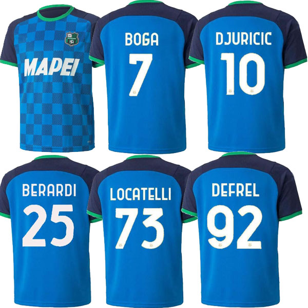 2021 Sassuolo Calcio Soccer Jerseys 21/22 BOGA Caputo Berardi Djuricic Raspadori Defrel Third Home Müldür PRINCE Football Shirt SERNICOLA Away 2022 uniform, Black
2021 Sassuolo Calcio Soccer Jerseys 21/22 BOGA Caputo Berardi Djuricic Raspadori Defrel Third Home Müldür PRINCE Football Shirt SERNICOLA Away 2022 uniform, Black