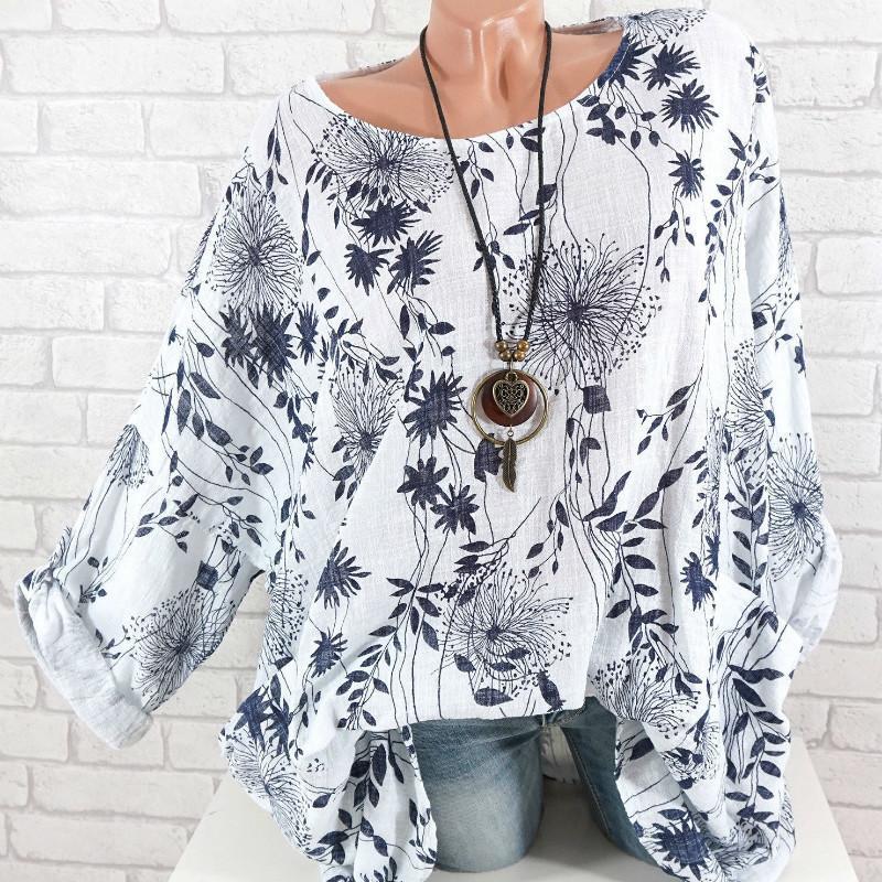 Large Size Women' Shirts Autumn Spring Tops Loose O Neck Small Leaf Printed Blouse Plus -5XL Blusas Elegante Blouses, Blue
Large Size Women' Shirts Autumn Spring Tops Loose O Neck Small Leaf Printed Blouse Plus -5XL Blusas Elegante Blouses, Blue