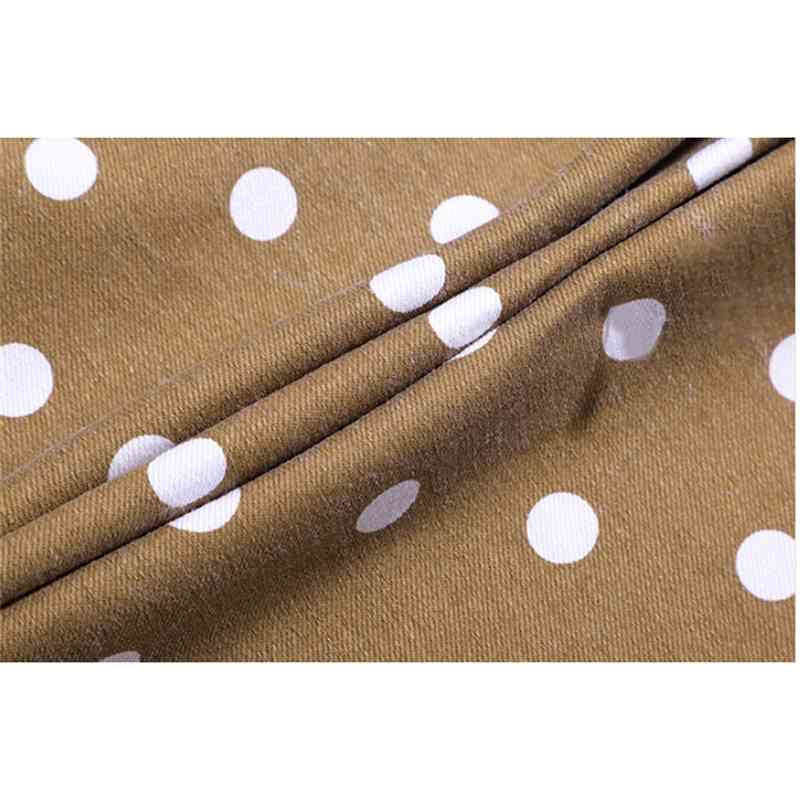 Spring Women Denim Skirts High Waist Korean Style Fashion Elegant Dot Print Female Mujer Faldas 210520