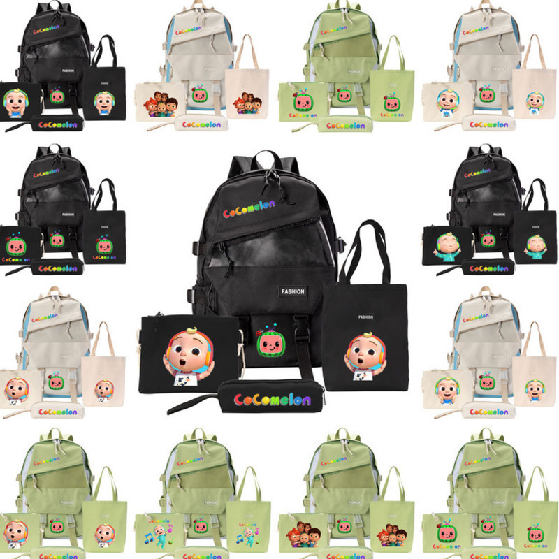 Cocomelon JJ Schoolbag 4 Piece Cartoon Backpack Set Kids Child Shoulder Bag + Handbag+ Purse Coin Bags+ Pencil Case Book Pack Totes G31906
Cocomelon JJ Schoolbag 4 Piece Cartoon Backpack Set Kids Child Shoulder Bag + Handbag+ Purse Coin Bags+ Pencil Case Book Pack Totes G31906