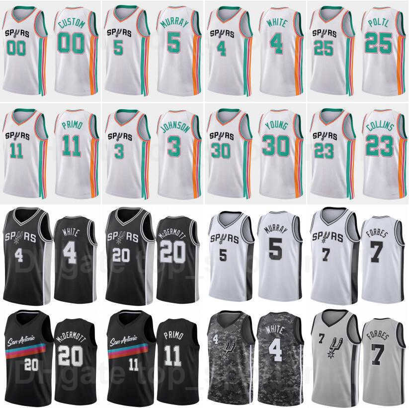 Screen Print 75th Anniversary Basketball Derrick White Jersey 4 Keldon Johnson 3 Dejounte Murray 5 Jakob Poeltl 25 Lonnie Walker IV 1 Doug McDermott 20 Black White, 75th white
Screen Print 75th Anniversary Basketball Derrick White Jersey 4 Keldon Johnson 3 Dejounte Murray 5 Jakob Poeltl 25 Lonnie Walker IV 1 Doug McDermott 20 Black White, 75th white