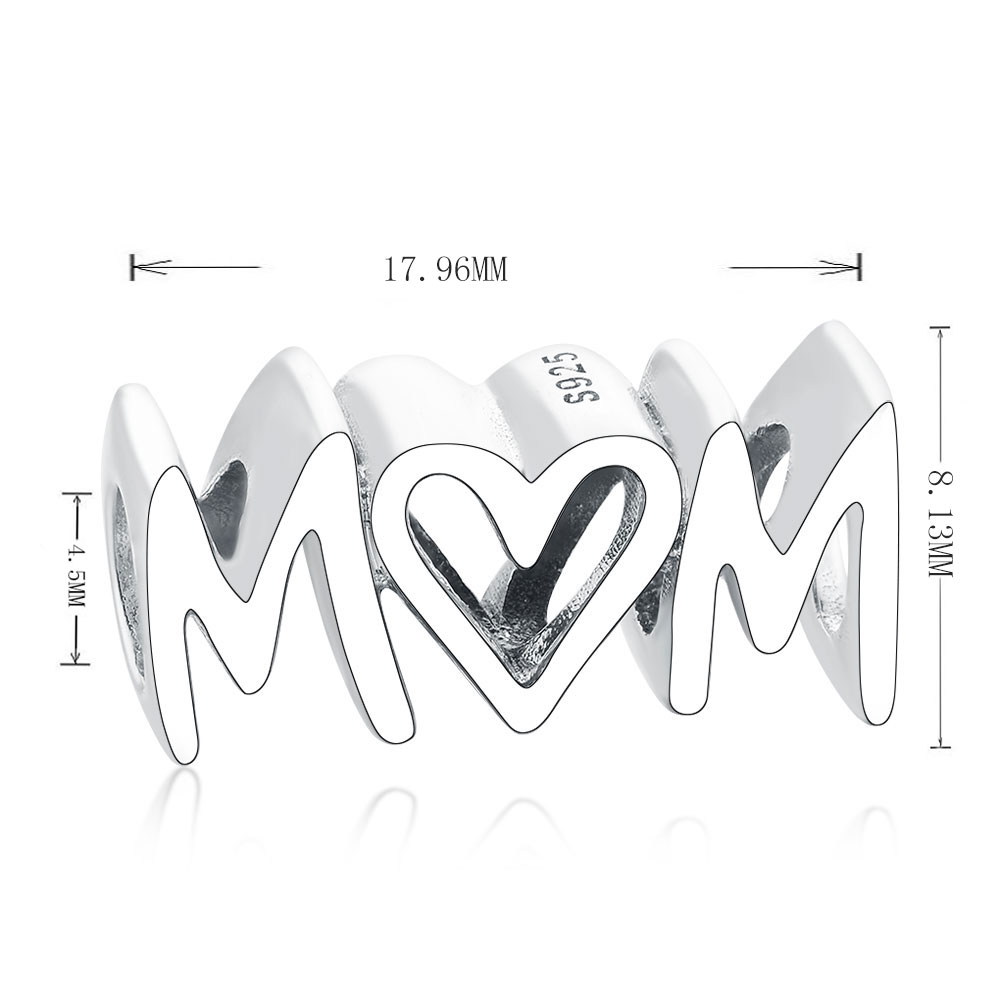 Fit Original Brand Charm Bracelet 925 Sterling Silver Letter Alphabet Script Mom Bead Making Family Kids Berloque