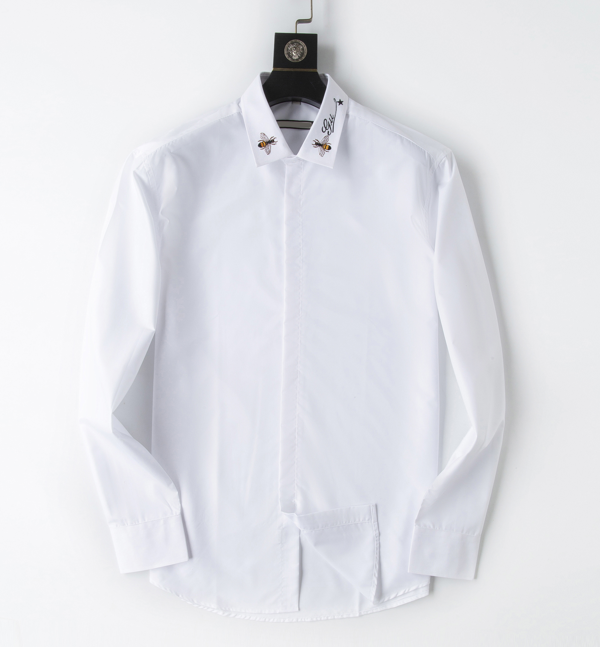 Luxurys Designers Men's Dress Shirts Business Casuals shirt men long sleeve striped slim fit masculina wine social male T-shirts fashion checked -3XL#04, White
Luxurys Designers Men's Dress Shirts Business Casuals shirt men long sleeve striped slim fit masculina wine social male T-shirts fashion checked -3XL#04, White