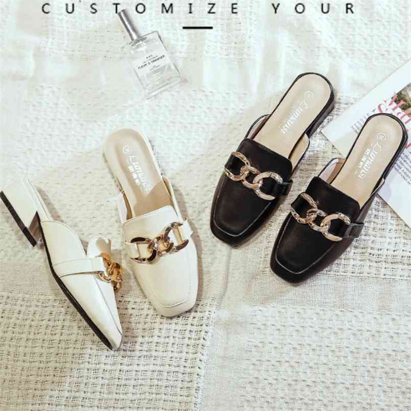 Black Flat Mules Women Shoes PU Leather Slip on Flats for Square Toe Slippers Ladies Flip Flops Spring Slides JJ11 210607, Beige twist
Black Flat Mules Women Shoes PU Leather Slip on Flats for Square Toe Slippers Ladies Flip Flops Spring Slides JJ11 210607, Beige twist