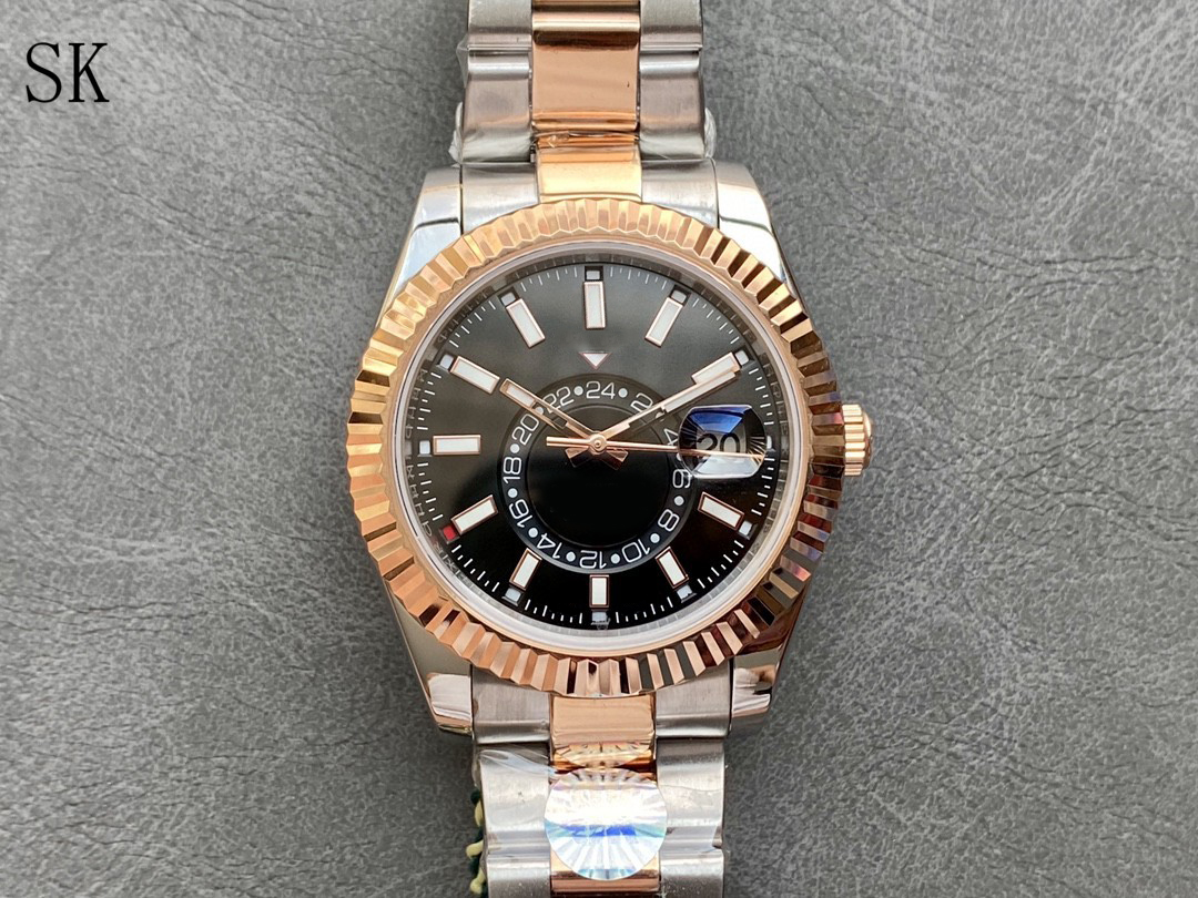 hjd Men's Luxury Designer watch sapphire glass mirror 316 oyster steel automatic mechanical movement GTM time triangle pit pattern Pilot m326933, Slivery;brown
hjd Men's Luxury Designer watch sapphire glass mirror 316 oyster steel automatic mechanical movement GTM time triangle pit pattern Pilot m326933, Slivery;brown