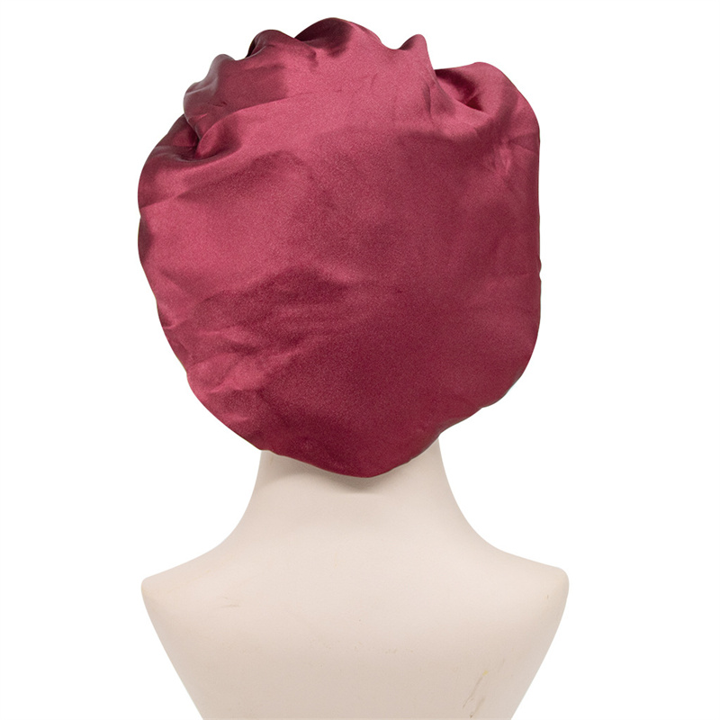 Luxury Designer Solid Color Satin Sleeping Hat Night Sleep Cap Hair Care Bonnet Nightcap For for woman Women Men Unisex Caps 10Pcs Free Ship