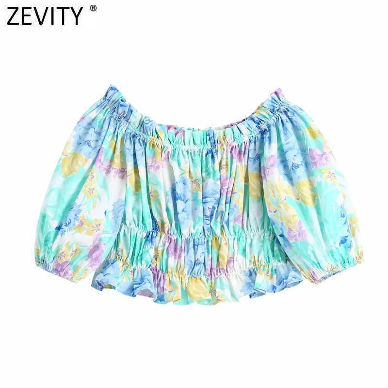 Zevity Women Sexy Pleat Off Shoulder Floral Print Short Slim Smock Blouse Female Summer Shirts Roupas Chic Crop Tops LS9416 210603, As pic ls9416bb
Zevity Women Sexy Pleat Off Shoulder Floral Print Short Slim Smock Blouse Female Summer Shirts Roupas Chic Crop Tops LS9416 210603, As pic ls9416bb