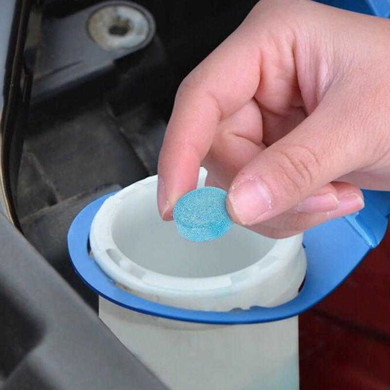 5Pcs Blue Car Window Cleaning Wash Super Concentrated Wiper Tablet Effervescent Tablet Stain Remover Car Cleaning Detailing Tool