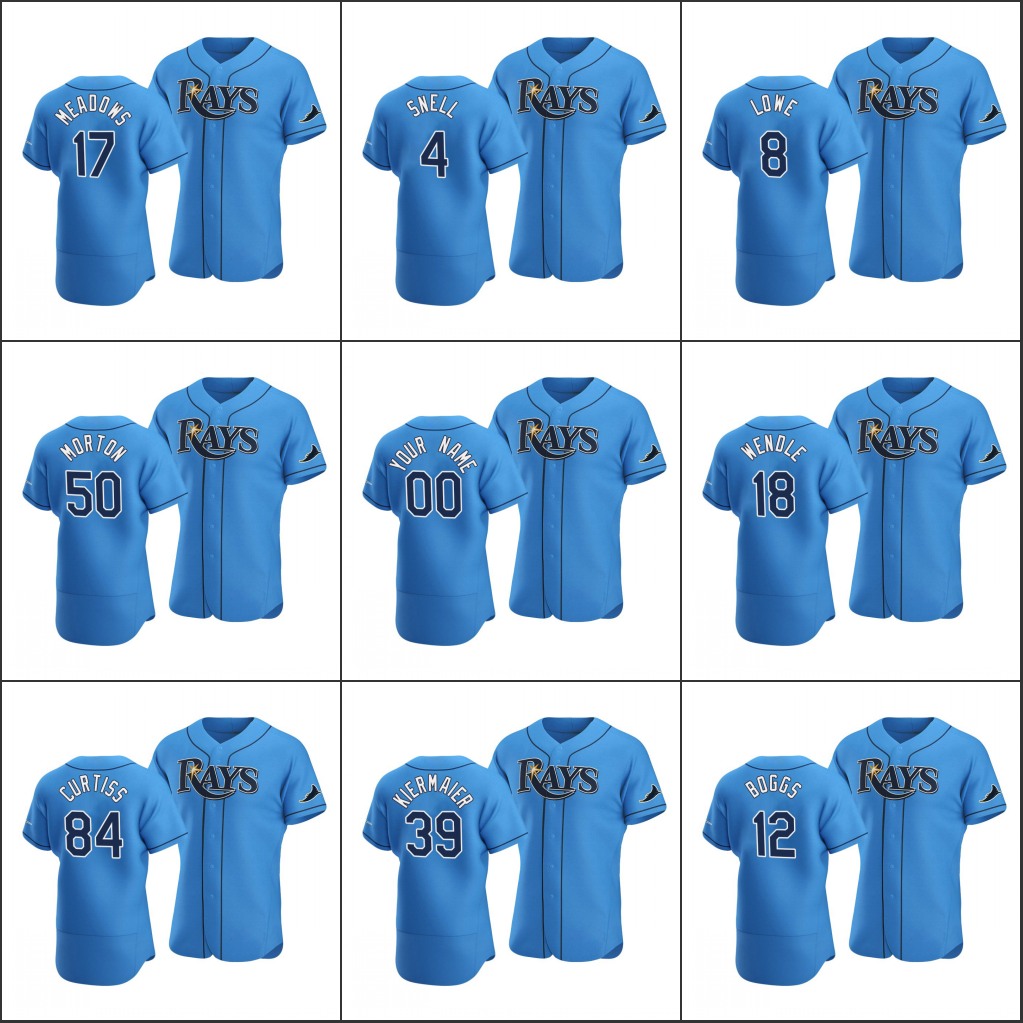 Men TampaBay Rays #39 Kevin Kiermaier 12 Wade Boggs 8 Brandon Lowe 4 Blake Snell Women Youth Custom Authentic Alternate Player Jersey Light Blue, Black
Men TampaBay Rays #39 Kevin Kiermaier 12 Wade Boggs 8 Brandon Lowe 4 Blake Snell Women Youth Custom Authentic Alternate Player Jersey Light Blue, Black