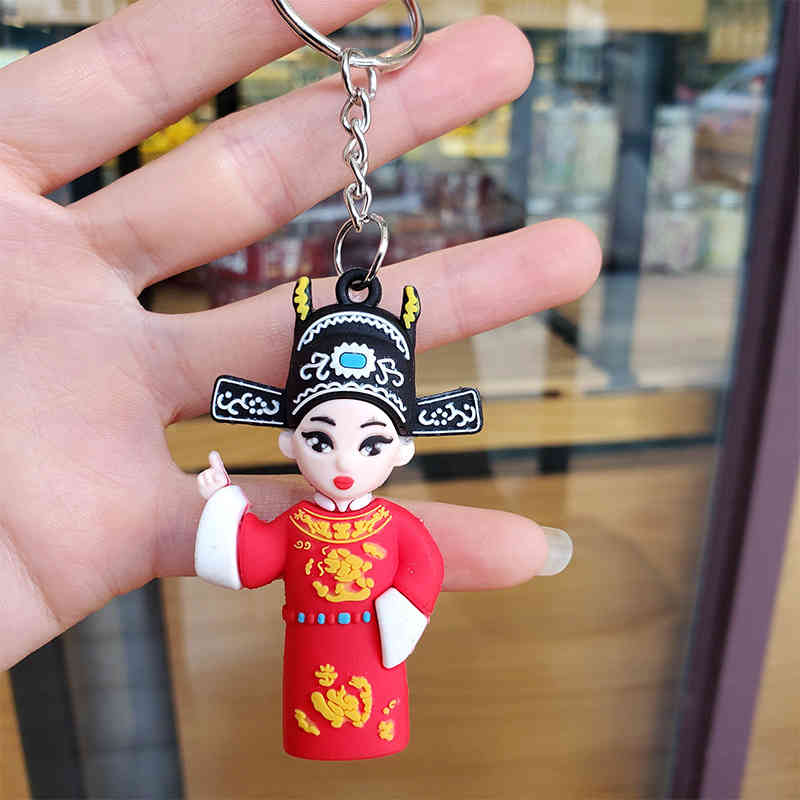 Key Rings Creative Chinese Style Opera Doll Chain Peking Jingjiao Car Ring Pendant