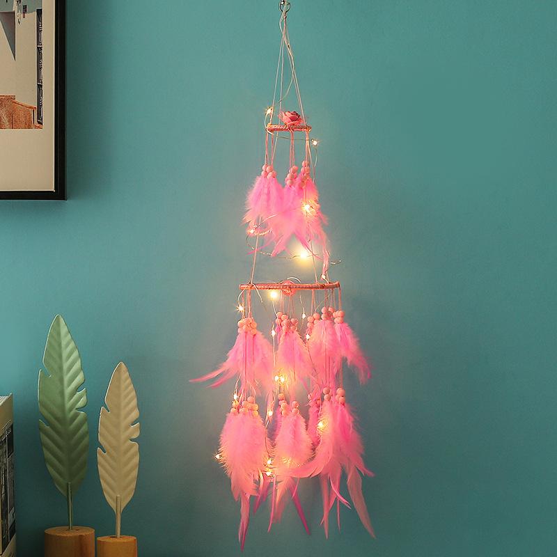 65cm Feather Dreamcatcher Wind Chime Handmade Led Light Wall Hanging Pendant Dream Catchers Girls Home Room Decoration Decorative Objects
65cm Feather Dreamcatcher Wind Chime Handmade Led Light Wall Hanging Pendant Dream Catchers Girls Home Room Decoration Decorative Objects