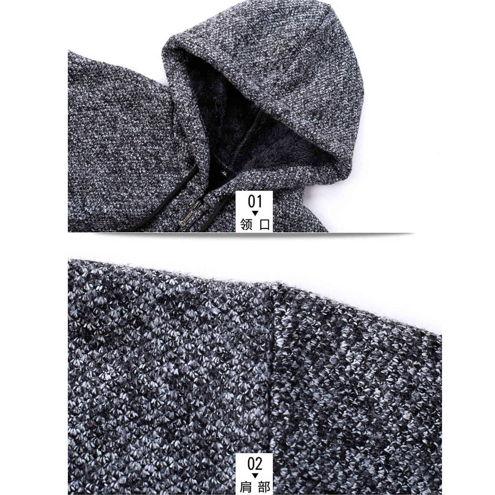 SweaterCoat Faux Fur Wool Sweater Men Casual Sweater Coat Tops Jacket Sweater Zipper Men Autumn Winter Hoody Sweatercoats 9987 211008