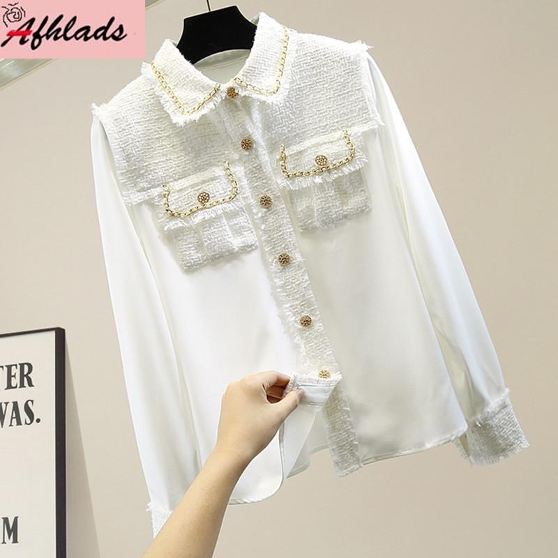 Autumn And Winter Design Woolen Knitted Stitching Shirt Single-Breasted Turn-Down Collar Women Long Sleeve Beading Women' Blouses & Shirts, Black
Autumn And Winter Design Woolen Knitted Stitching Shirt Single-Breasted Turn-Down Collar Women Long Sleeve Beading Women' Blouses & Shirts, Black