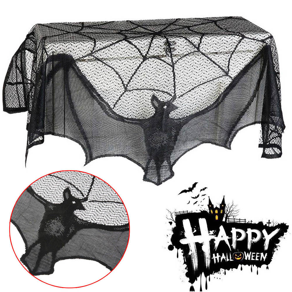 Halloween Decorative Bats Curtains Black Lace Spider Web Holiday Stove Towel Lampshade Fireplace Cloth Decor for Spooky Festival
Halloween Decorative Bats Curtains Black Lace Spider Web Holiday Stove Towel Lampshade Fireplace Cloth Decor for Spooky Festival