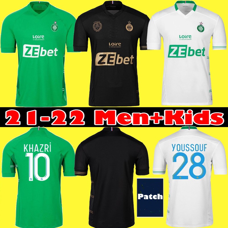 21 22 as Saints-Ãtienne soccer jersey home away third 2021 2022 etienne maillot de foot asse KHAZRI AOUCHICHE BOUANGA HAMOUMA ABI CAMARA foo, Black;yellow
21 22 as Saints-Ãtienne soccer jersey home away third 2021 2022 etienne maillot de foot asse KHAZRI AOUCHICHE BOUANGA HAMOUMA ABI CAMARA foo, Black;yellow