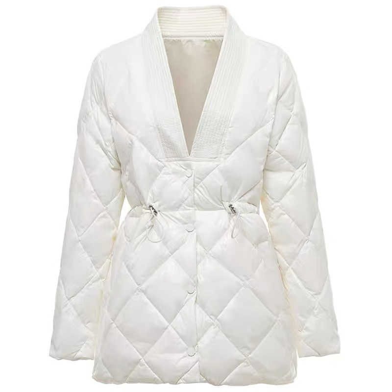 Colorfaith Autumn Winter Women Jackets Quilted Puffer Parkas High-Quality Warm Drawstring Sweet Oversized Coat CO9850 211008