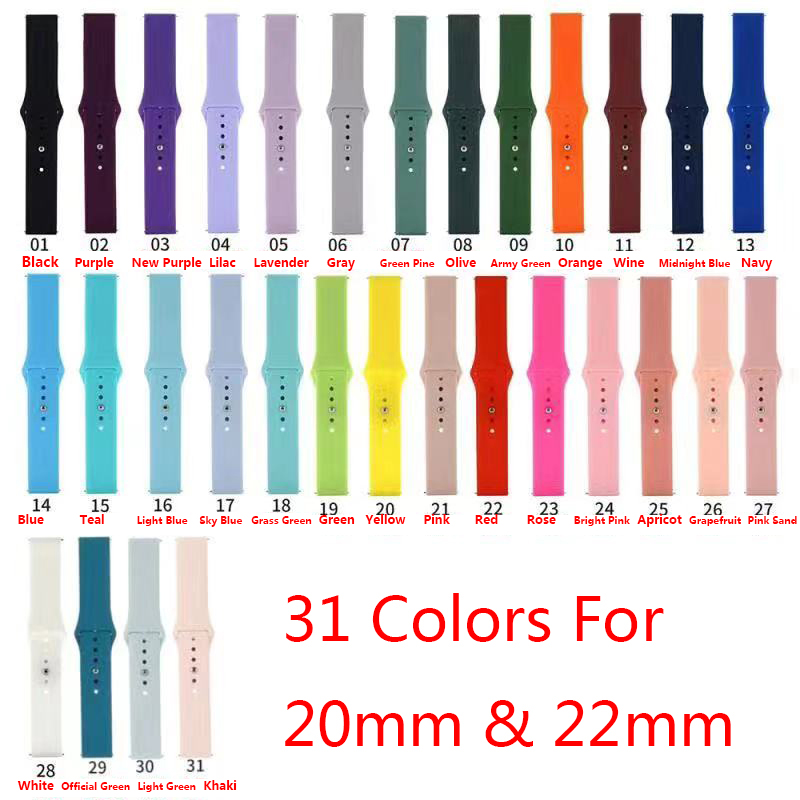 80 Colors Silicone Watchband For Smart Watch, Samsung Galaxy Strap Sport Watch Replacement Bracelet
80 Colors Silicone Watchband For Smart Watch, Samsung Galaxy Strap Sport Watch Replacement Bracelet