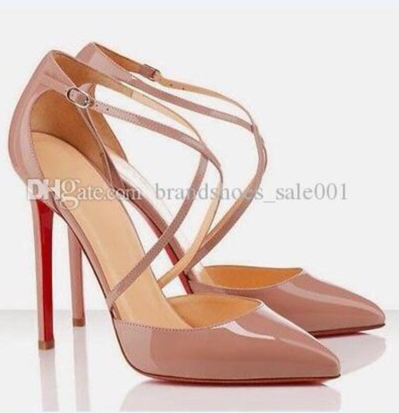 Designer Pointed with Studs Stiletto high heels shoe Cross straps Patent Leather rivets Sandals Women Shoes valentine Red Bottom Pumps, Black
Designer Pointed with Studs Stiletto high heels shoe Cross straps Patent Leather rivets Sandals Women Shoes valentine Red Bottom Pumps, Black