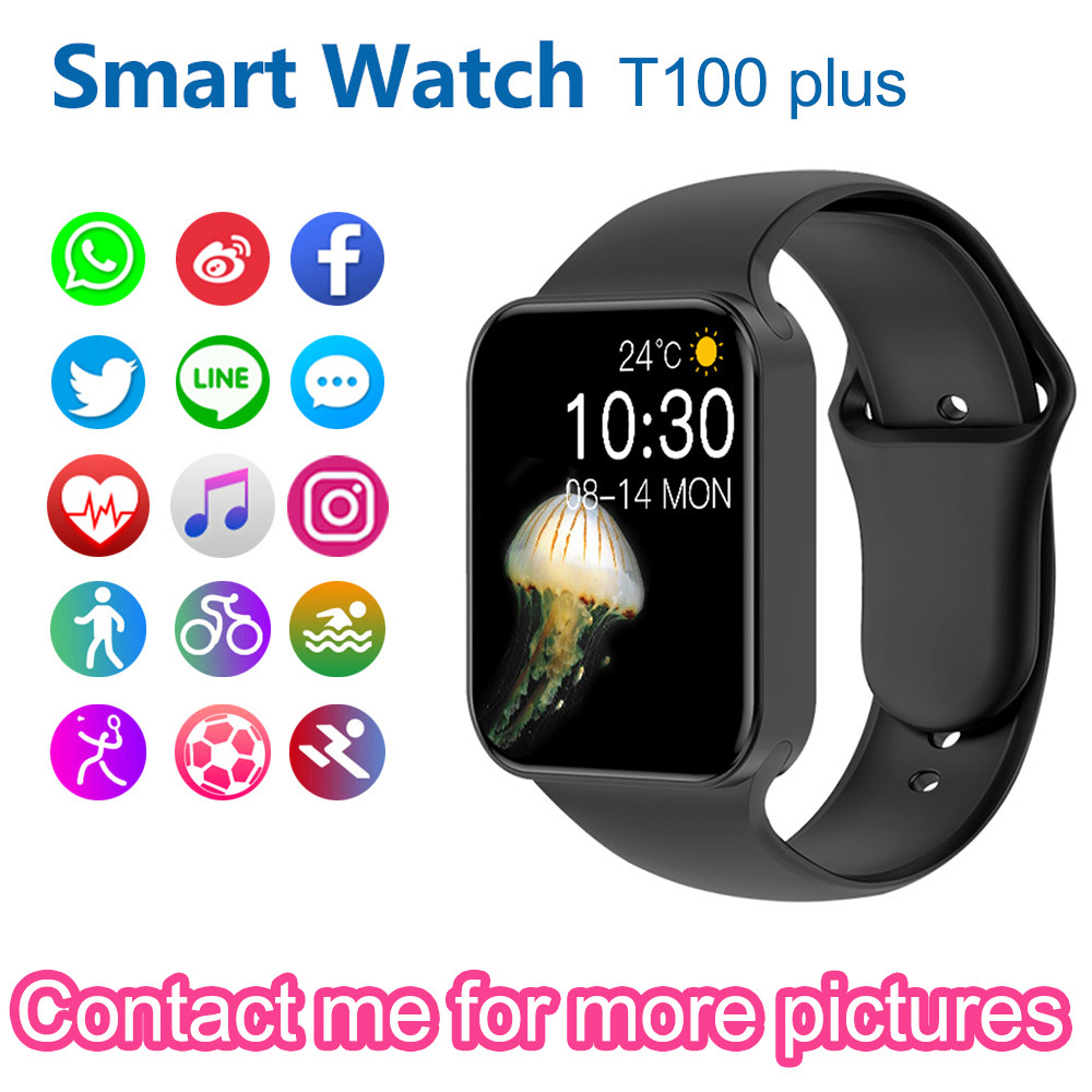 Smart Watches Series 7 Men Women T100 Plus SmartWatch Sport Fitness Tracker 1.75-inch Wireless charging Dual button Bluetooth call heart rate Watch for Android iOS
Smart Watches Series 7 Men Women T100 Plus SmartWatch Sport Fitness Tracker 1.75-inch Wireless charging Dual button Bluetooth call heart rate Watch for Android iOS