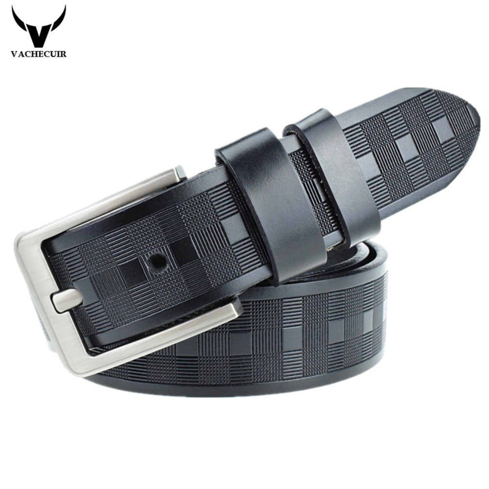 Vachecuir New Men's Genuine Leather Cowskin Mens Belt Pin Buckle Lattice Embossing Starp Belts for Men Jeans L2418, Black;brown
Vachecuir New Men's Genuine Leather Cowskin Mens Belt Pin Buckle Lattice Embossing Starp Belts for Men Jeans L2418, Black;brown