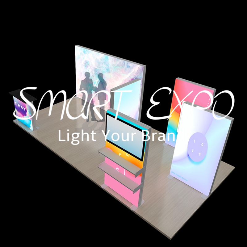 Formulate Backlit Trade Show Advertising Display Stand with Custom Full Color Printing