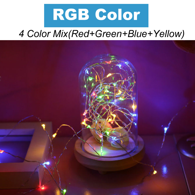 Starry Fairy Lights Copper Wire Mini LED Strings Light 3 Speed Modes Twinkle Firefly Lamp Party Christmas Table Bottle Flower Decor