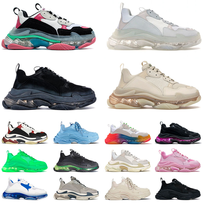 Fashion Triple S Designer Shoes Paris 17FW Crystal Bottom Clear Sole Black White Vintage Luxurys Designers Platform Sneakers Balencaiga Retro Trainers, C10 pink 36-40
Fashion Triple S Designer Shoes Paris 17FW Crystal Bottom Clear Sole Black White Vintage Luxurys Designers Platform Sneakers Balencaiga Retro Trainers, C10 pink 36-40