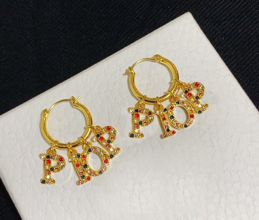 Fashion Colored letters earrings aretes for women party wedding lovers gift jewelry engagement with box, Golden;silver
Fashion Colored letters earrings aretes for women party wedding lovers gift jewelry engagement with box, Golden;silver