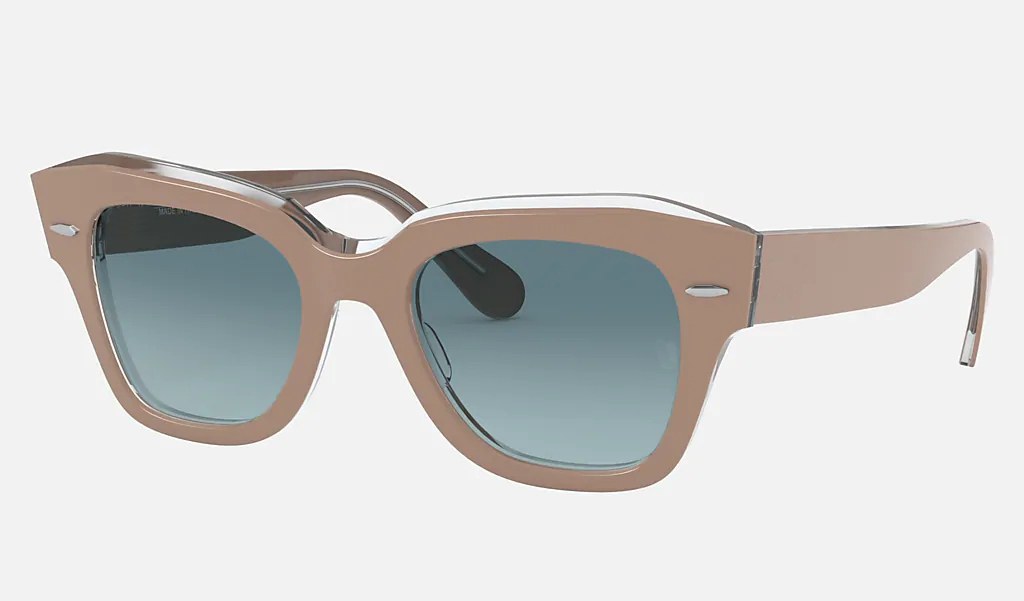 Luxury brand Luxury State Street Eyeglass Glass Lenses Sunglasses Men Women Glass Lenses with Acetate Frame Fashion Sun Glasses Male Female Lentes De 