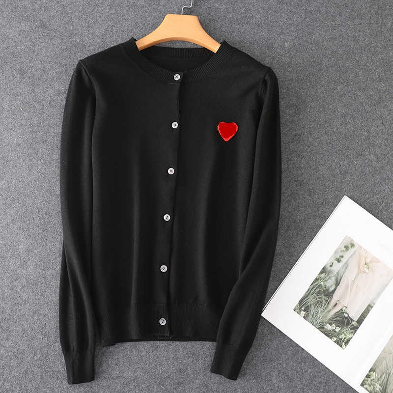 Fashion Couple Long Sleeve Cashmere sweater Cardigan Casual Embroidery Love-Heart For Man Women 210907