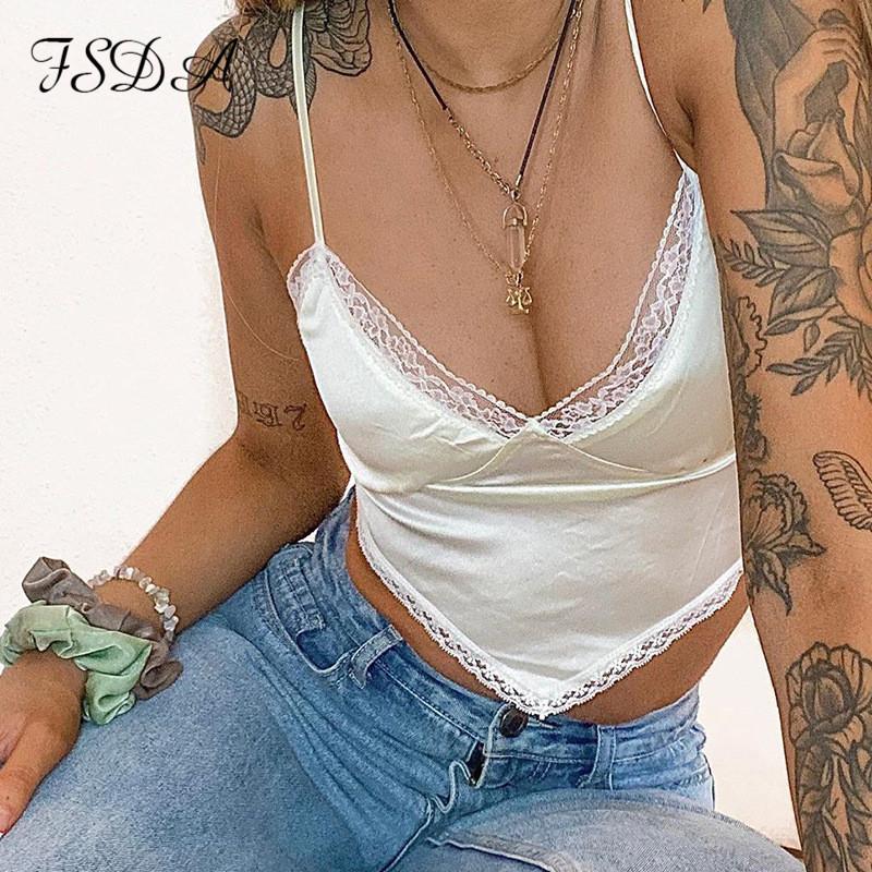 Women' Tanks & Camis FSDA Women Spaghetti Strap Lace Sexy Crop Top White Backless Bandage 2021 Summer Cami Party Satin Tank Tops Black
Women' Tanks & Camis FSDA Women Spaghetti Strap Lace Sexy Crop Top White Backless Bandage 2021 Summer Cami Party Satin Tank Tops Black