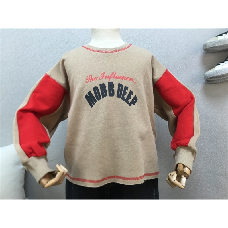 Special approved clothing children's girls' boys' neutral contrast color pullover fl571
Special approved clothing children's girls' boys' neutral contrast color pullover fl571
