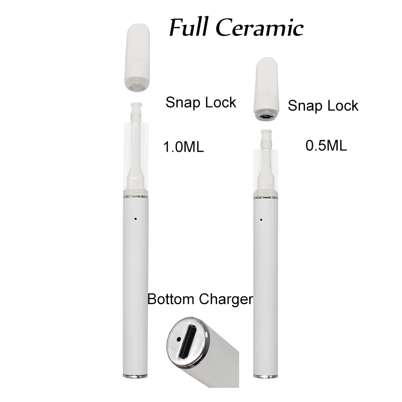 Disposable Vape Pens Full Ceramic Vape Cartridges 510 thread Battery E-cigarettes Vapes Carts 0.5ml Rechargeable PEN Atomizer 290mah NO-LEAK Ceramic Coil Vaporizer
Disposable Vape Pens Full Ceramic Vape Cartridges 510 thread Battery E-cigarettes Vapes Carts 0.5ml Rechargeable PEN Atomizer 290mah NO-LEAK Ceramic Coil Vaporizer